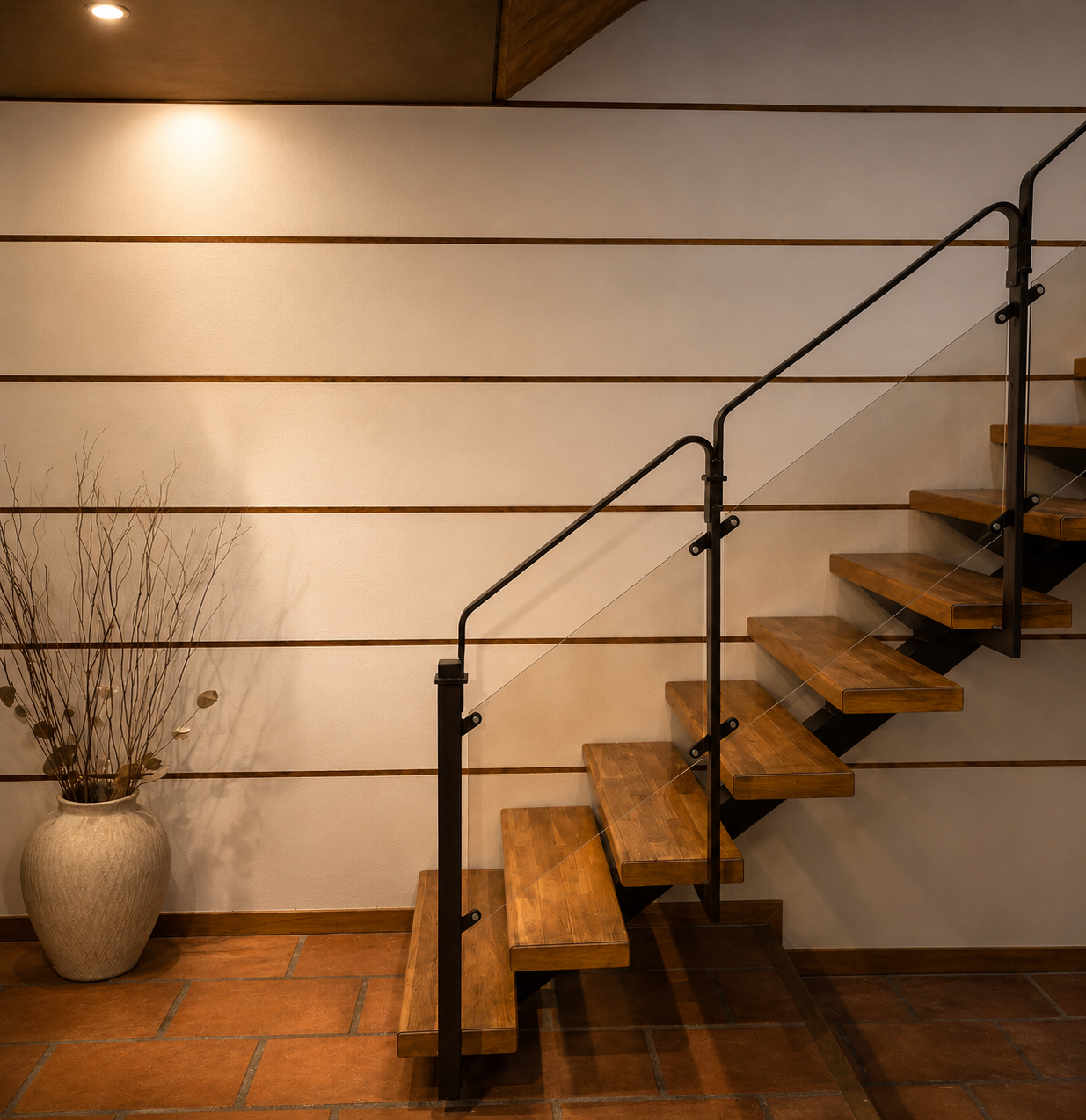 Pintura decorativa integrada en arquitectura interior
