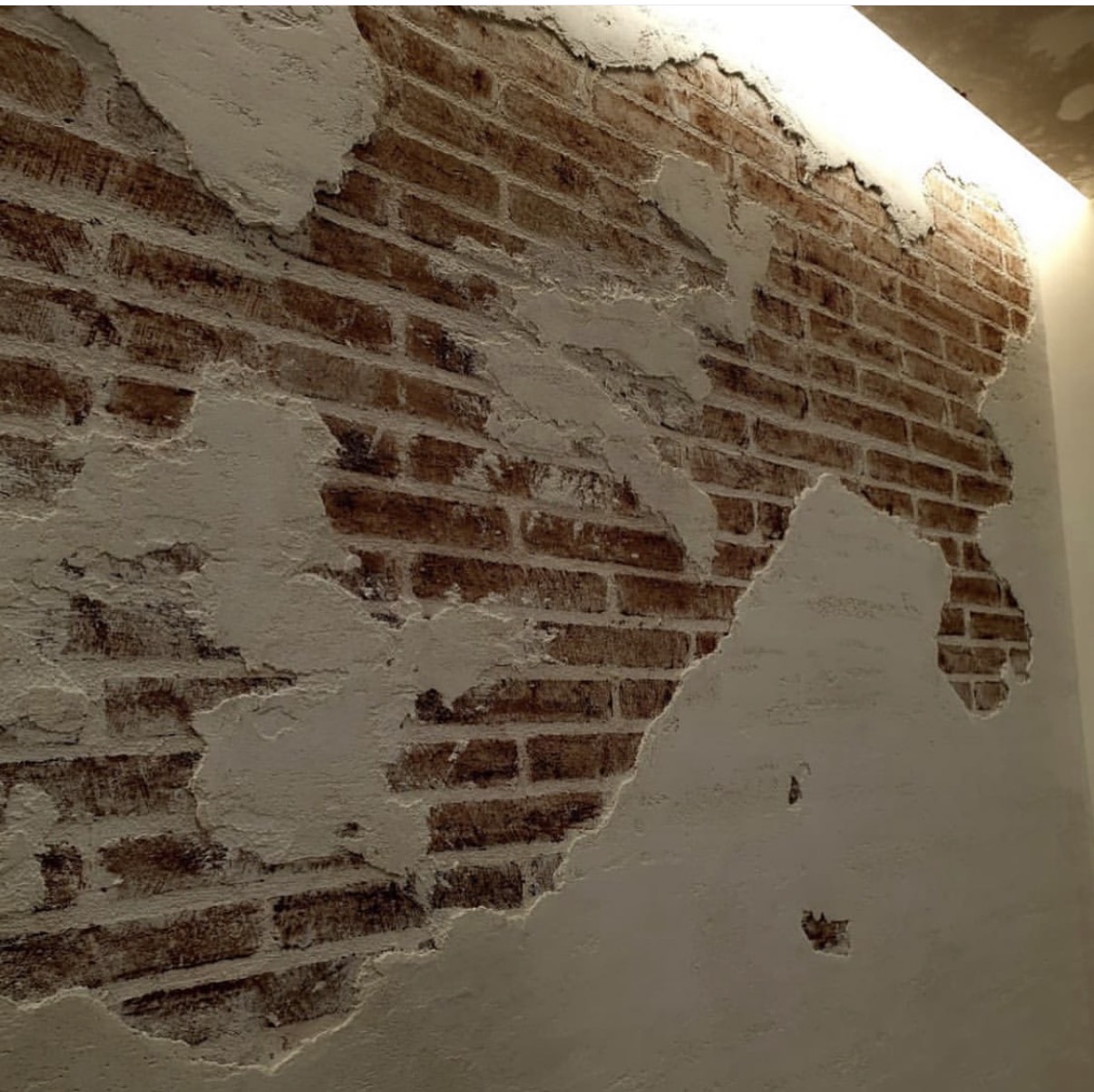 Acabado decorativo con efecto envejecido